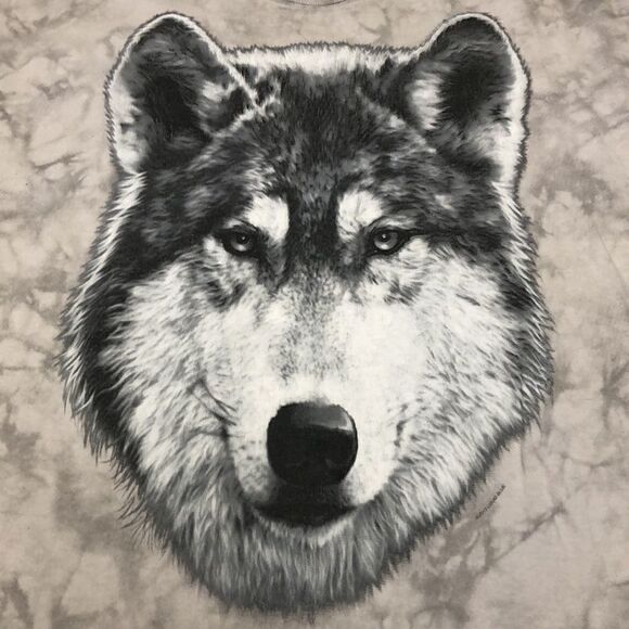 Liquid Blue Grey Wolf T-Shirt Size XL - Picture 2 of 7